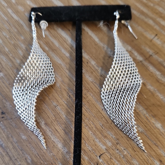 Source Unknown Jewelry - Silver Mesh Earrings